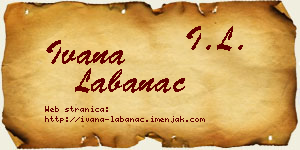 Ivana Labanac vizit kartica